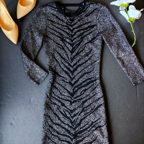 Express Tight Print sparkle dress - Picture 1 of 7